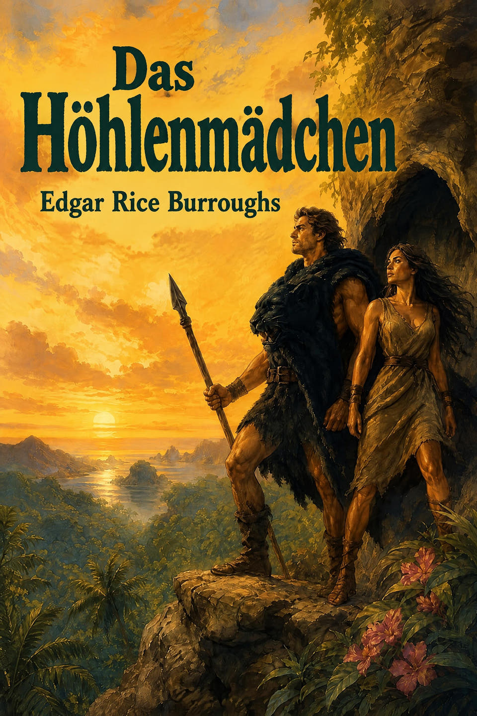 Das Höhlenmädchen by Edgar Rice Burroughs, the cover