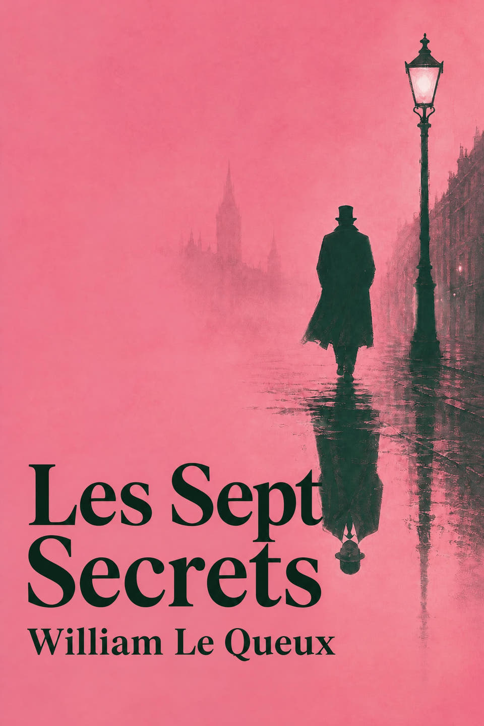 Les Sept Secrets by William Le Queux, the cover