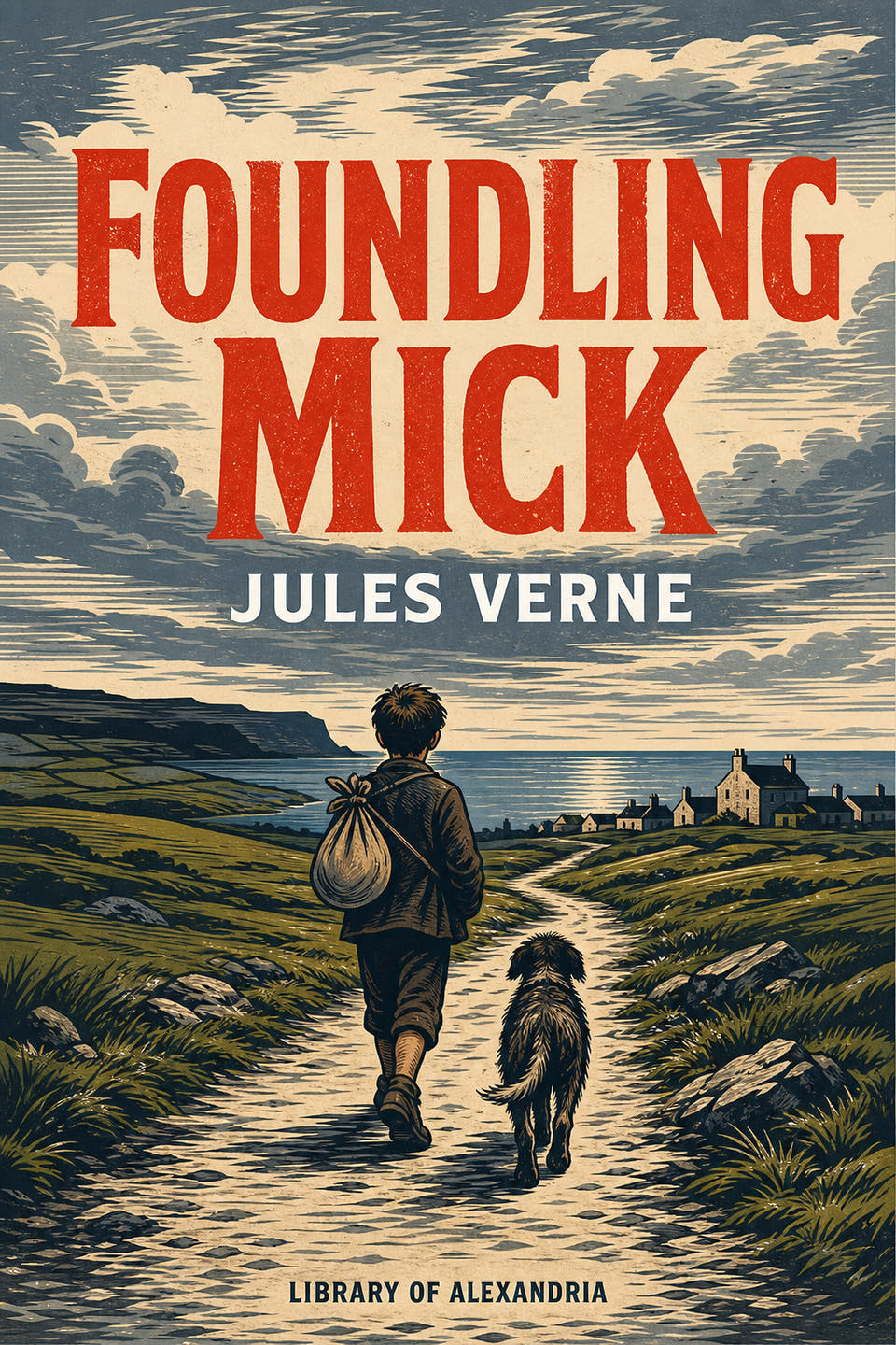 Foundling Mick by Jules Verne, the cover