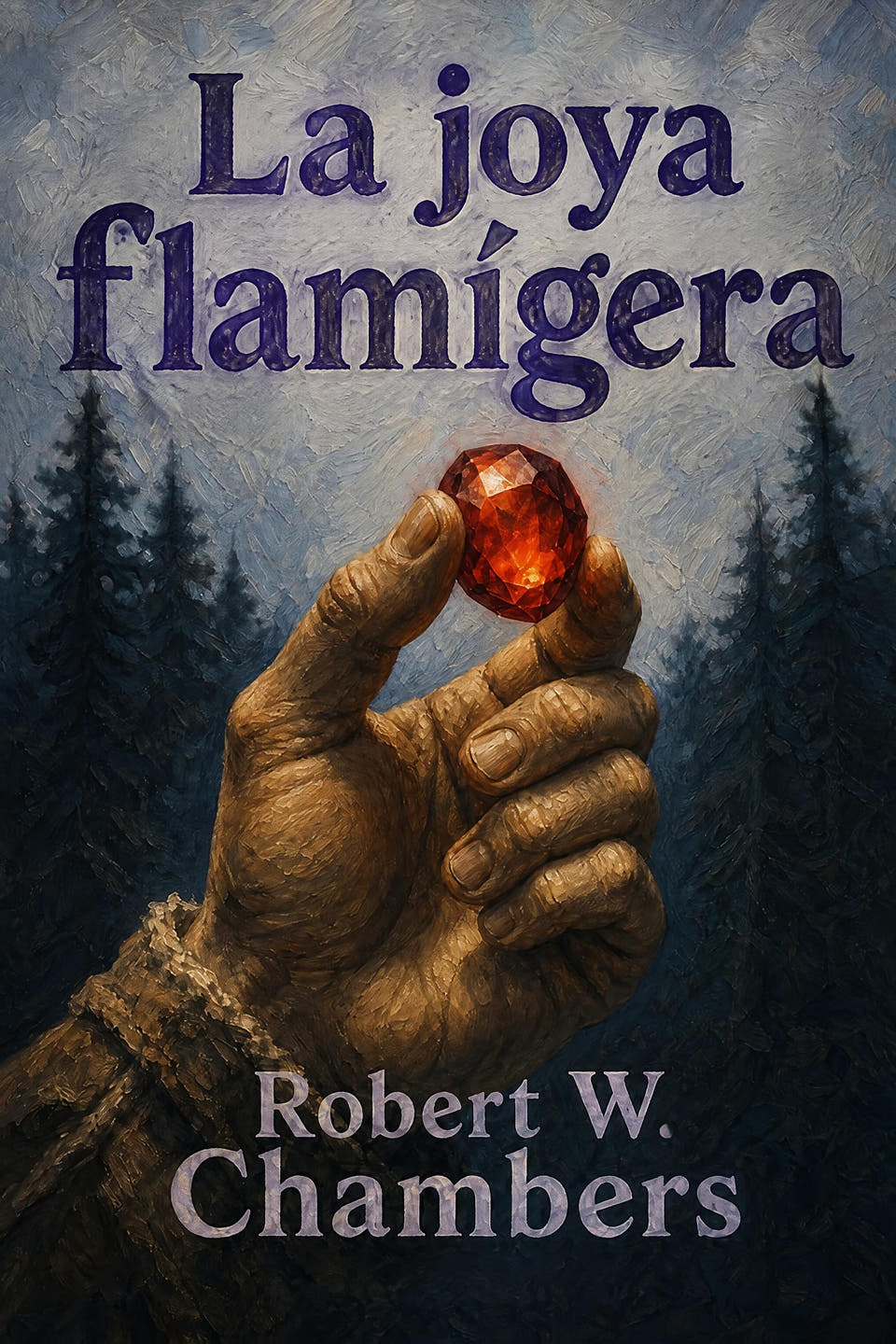 La joya flamígera by Robert W. Chambers, the cover