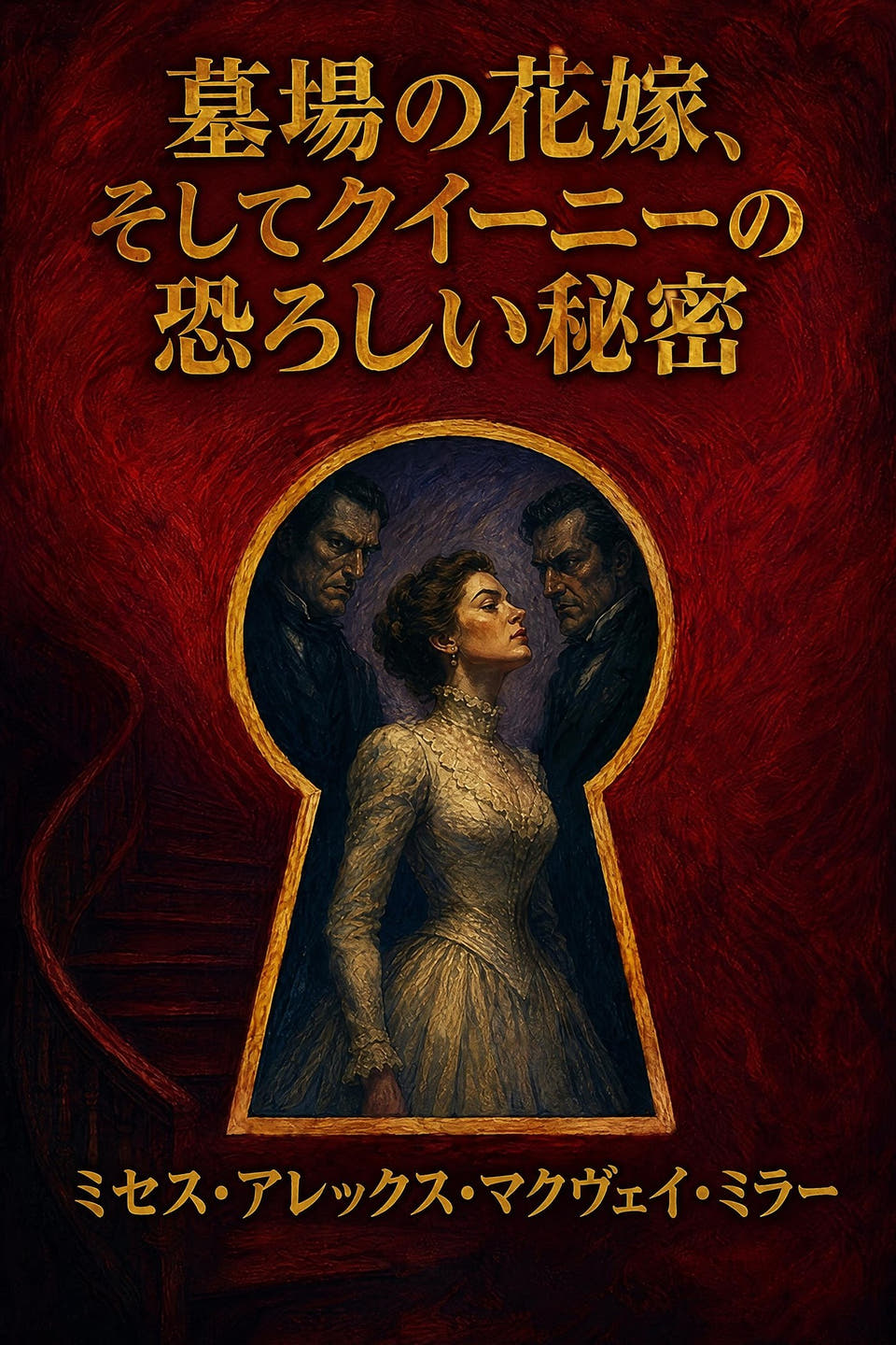 ミセス・アレックス・マクヴェイ・ミラー著『墓場の花嫁、そしてクイーニーの恐ろしい秘密』の表紙