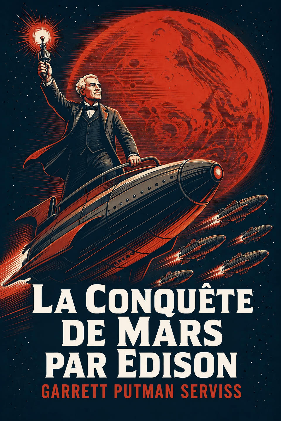 La Conquête de Mars par Edison by Garrett Putman Serviss, the cover