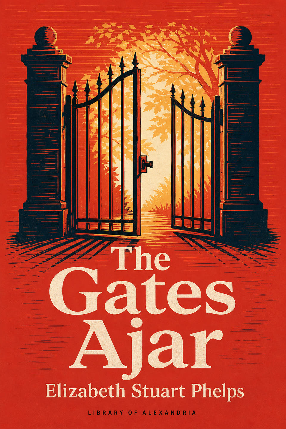 The Gates Ajar by Elizabeth Stuart Phelps, the cover