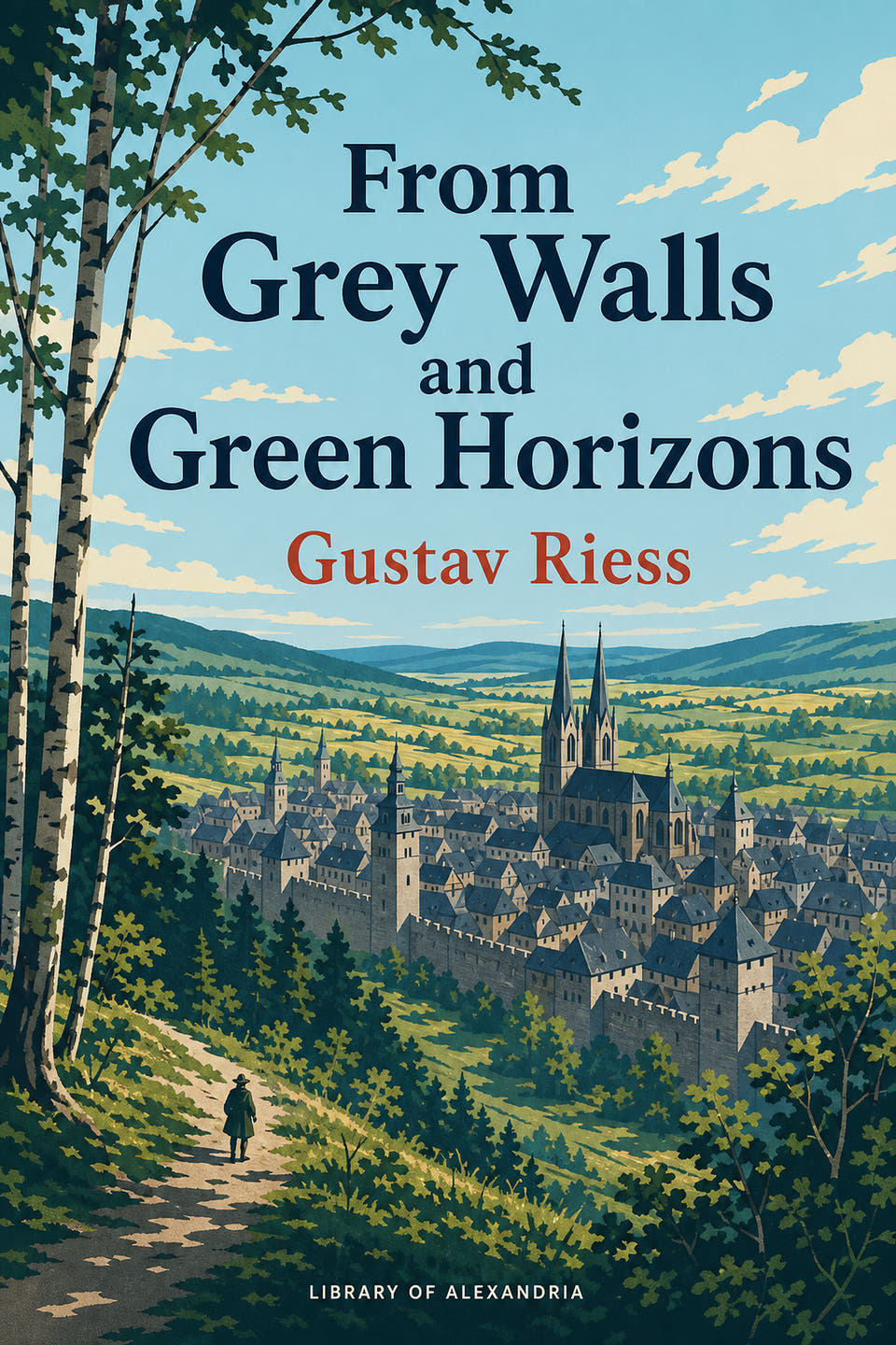 From Grey Walls and Green Horizons by Gustav Riess, the cover
