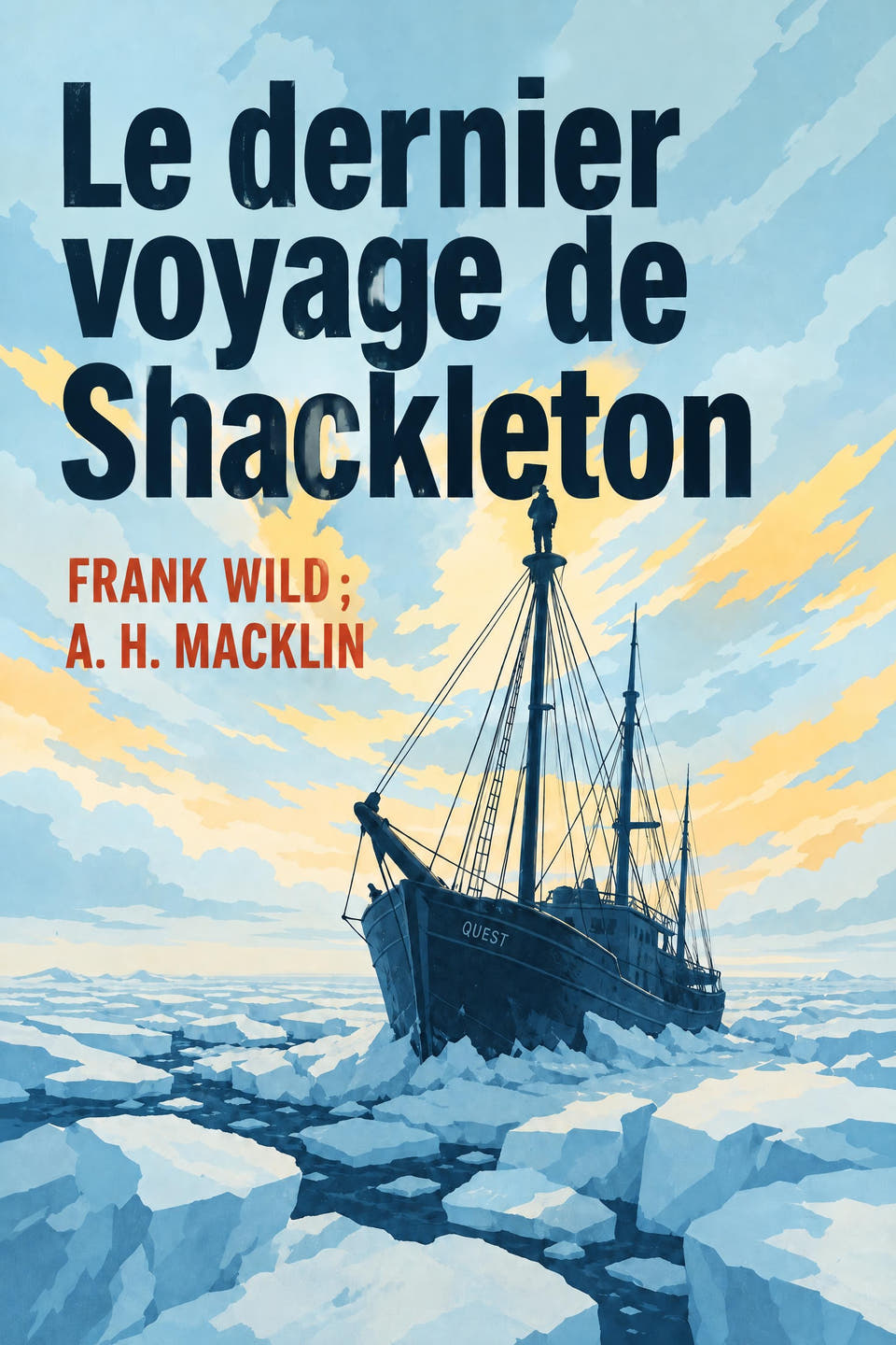 Le dernier voyage de Shackleton by Frank Wild ; A. H. Macklin, the cover