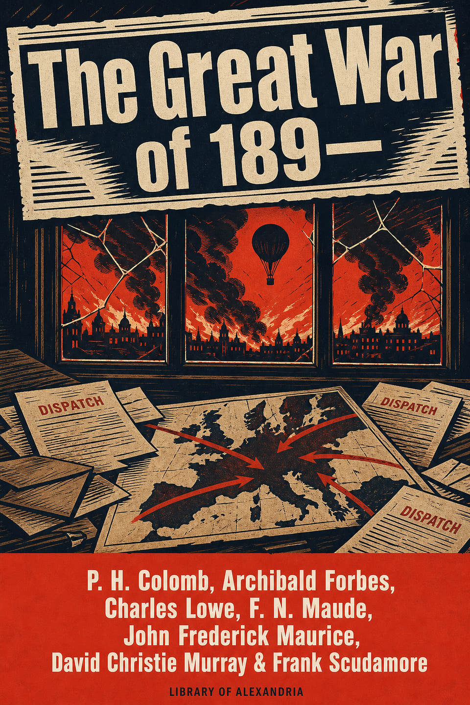 The Great War of 189— by Philip Howard Colomb; Archibald Forbes; Charles Lowe; Frederic Natusch Maude; John Frederick Maurice; David Christie Murray; Frank Scudamore, the cover