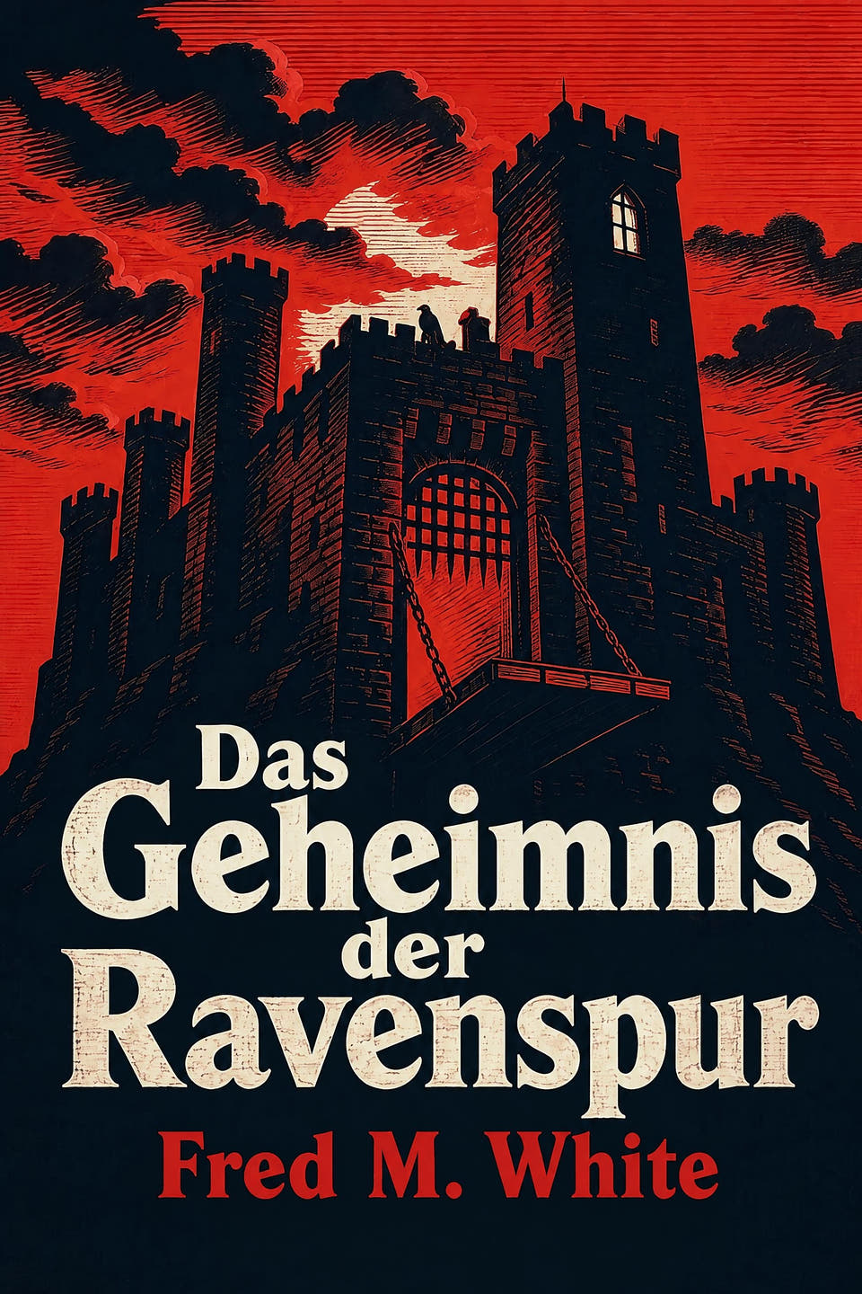 Das Geheimnis der Ravenspur by Fred M. White, the cover