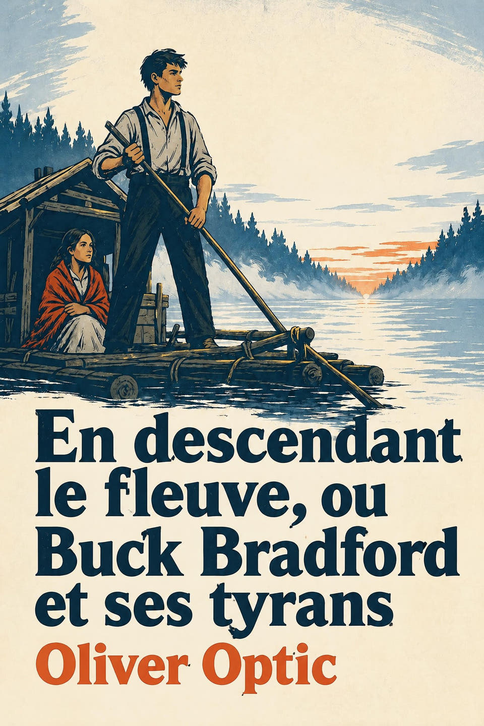En descendant le fleuve, ou Buck Bradford et ses tyrans de Oliver Optic, la couverture