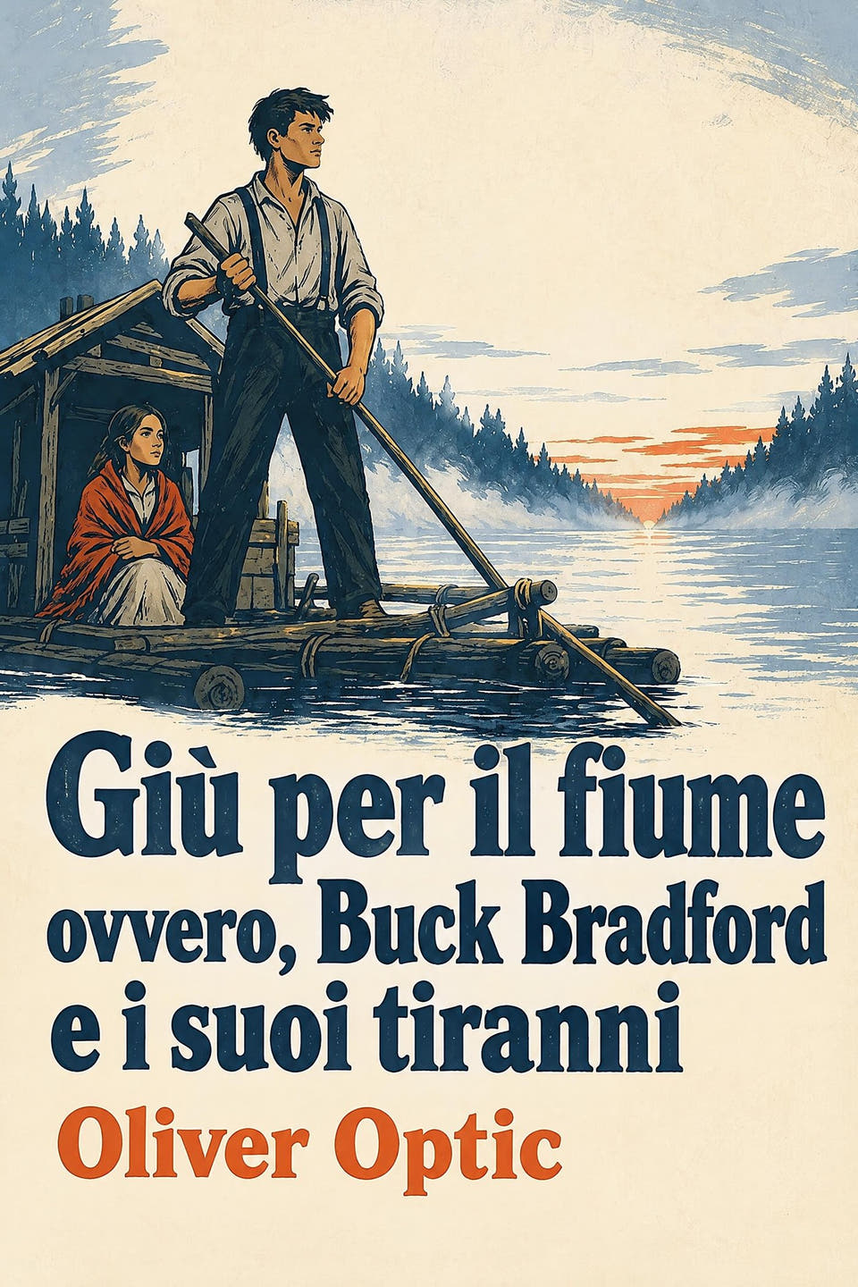 Giù per il fiume; ovvero, Buck Bradford e i suoi tiranni by Oliver Optic, the cover