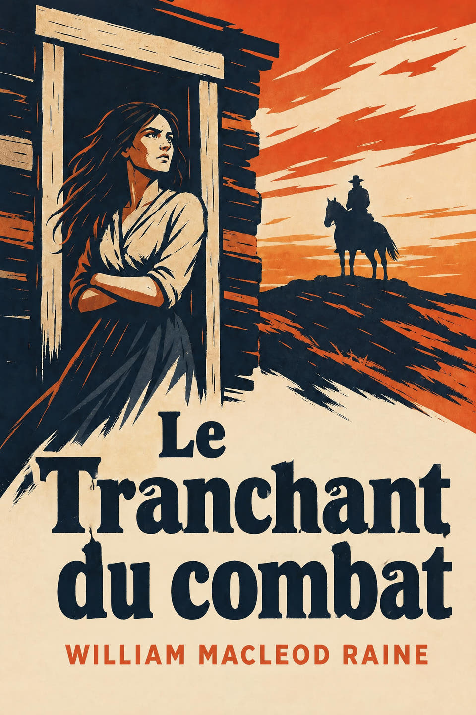 Le Tranchant du combat by William MacLeod Raine, the cover