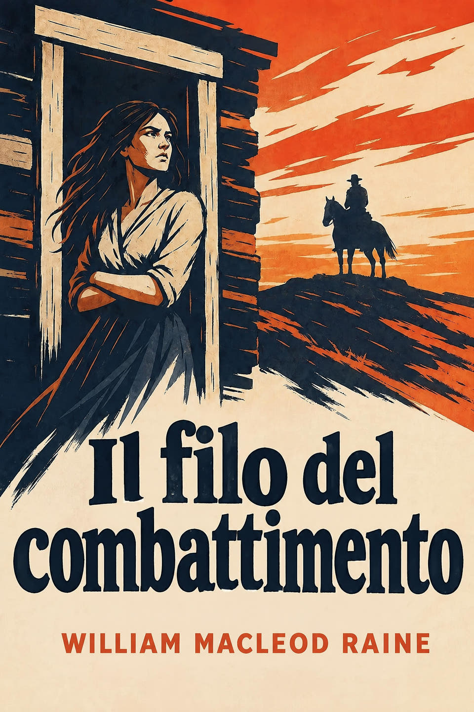Il filo del combattimento by William MacLeod Raine, the cover