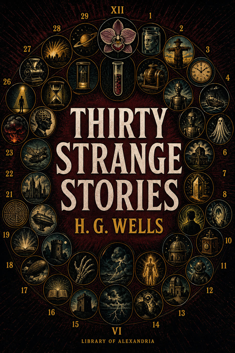 Treinta historias extrañas by H. G. Wells, the cover