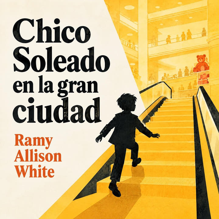 Chico Soleado en la gran ciudad, portada del audiolibro