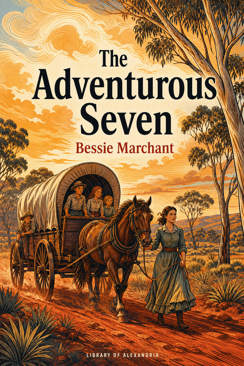 The Adventurous Seven by Bessie Marchant, the cover