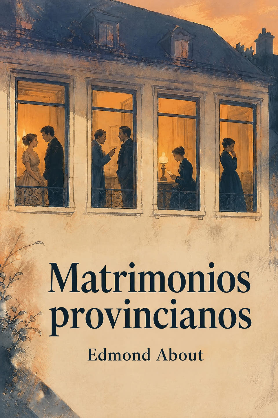 Matrimonios provincianos by Edmond About, the cover