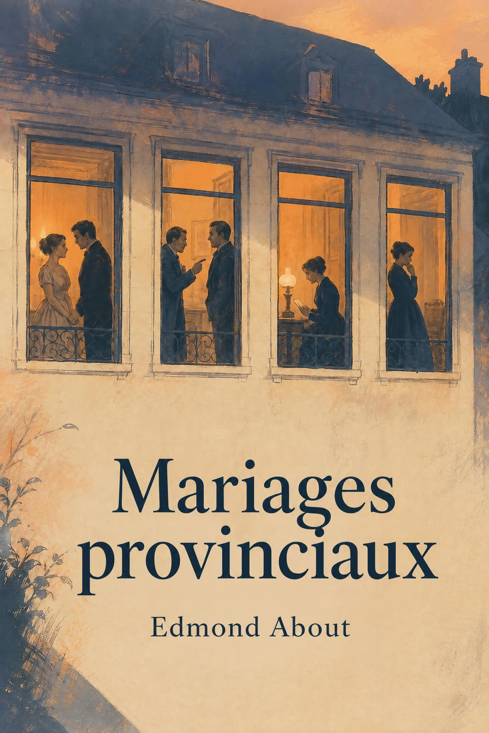 Mariages provinciaux by Edmond About, the cover