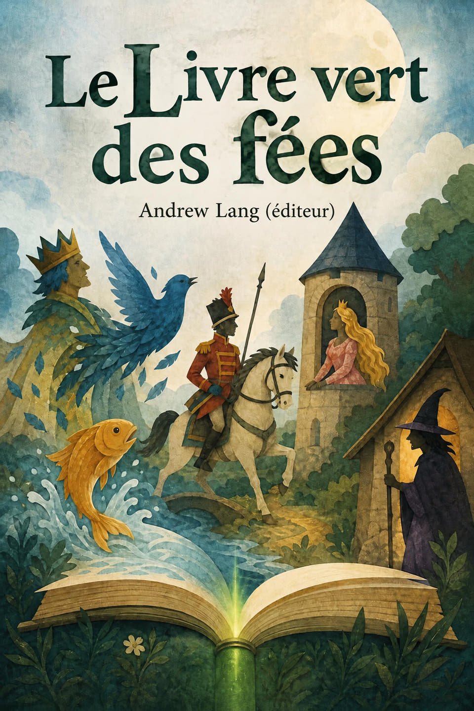 Le Livre vert des fées by Andrew Lang (éditeur), the cover