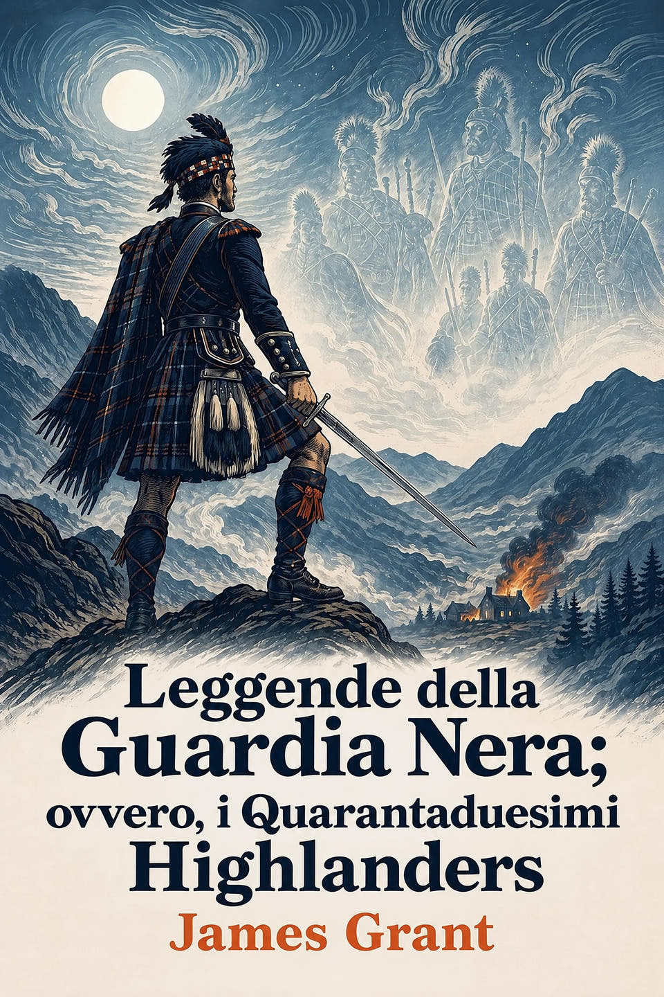 Leggende della Guardia Nera; ovvero, i Quarantaduesimi Highlanders by James Grant, the cover