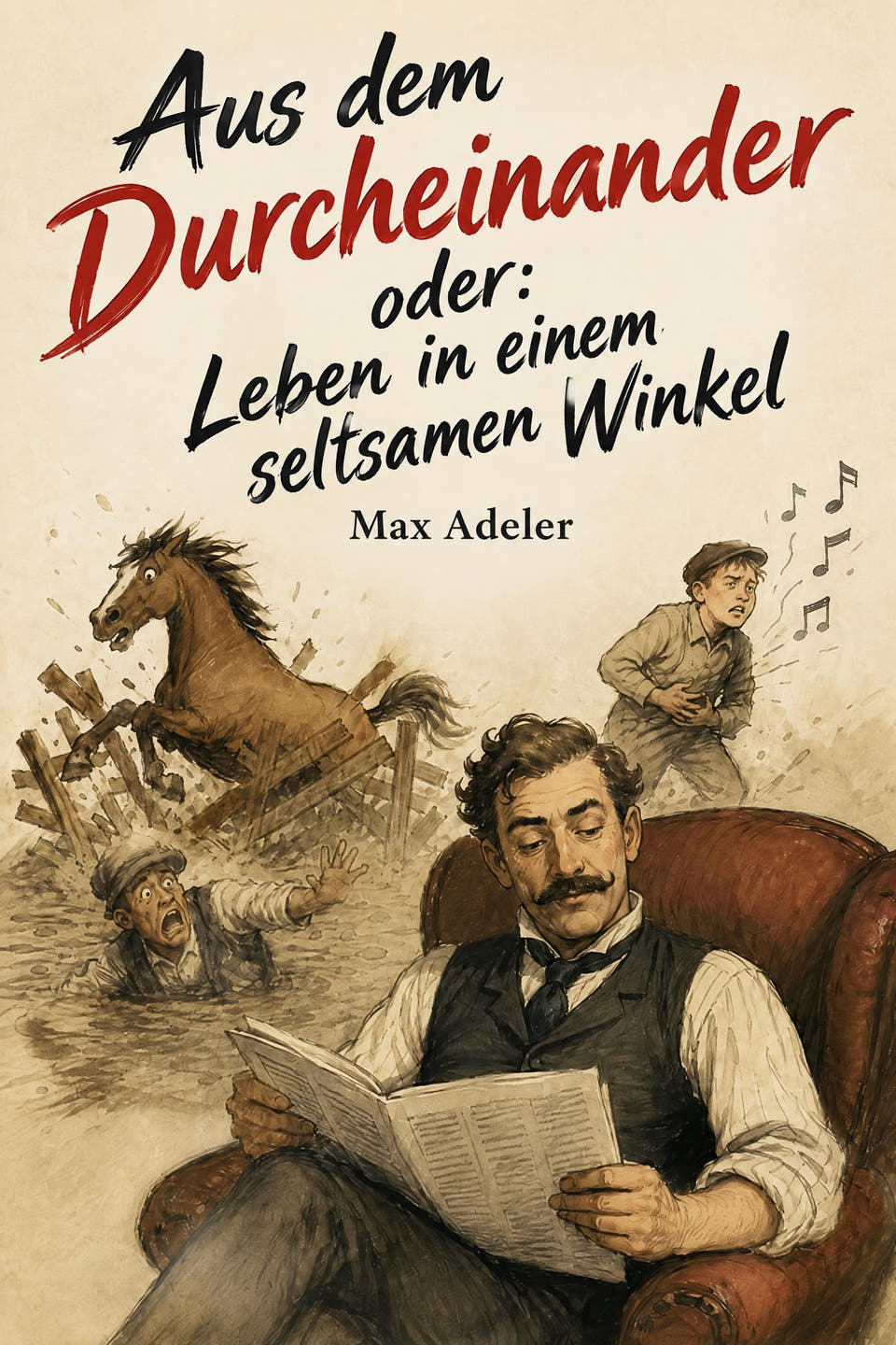 Aus dem Durcheinander; oder: Leben in einem seltsamen Winkel by Max Adeler, the cover