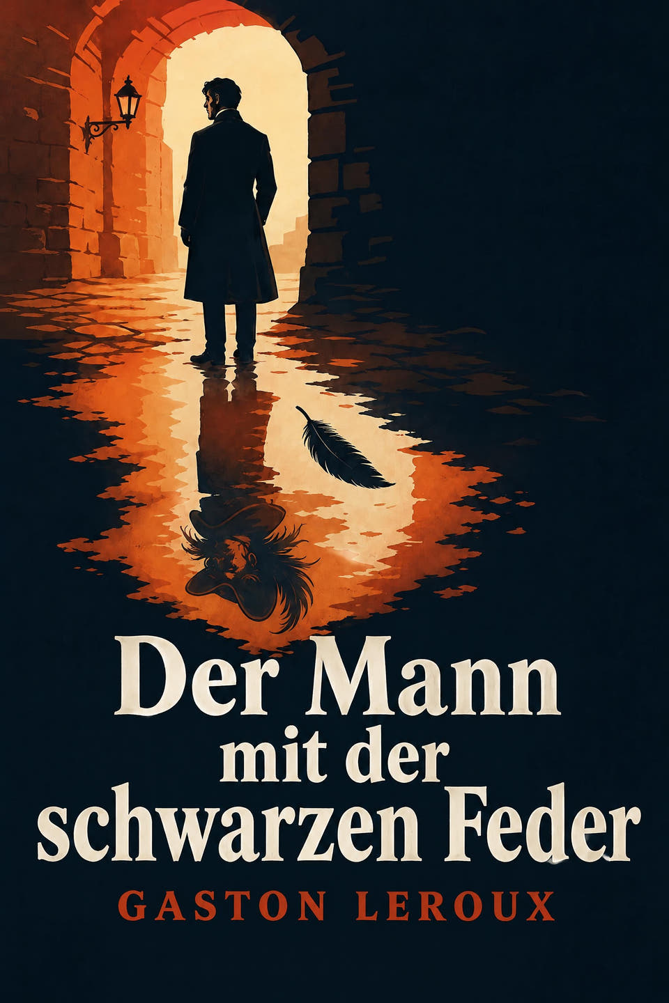 Der Mann mit der schwarzen Feder by Gaston Leroux, the cover