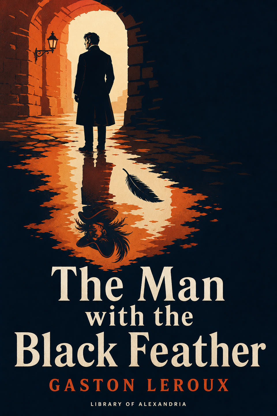The Man with the Black Feather by Gaston Leroux, the cover