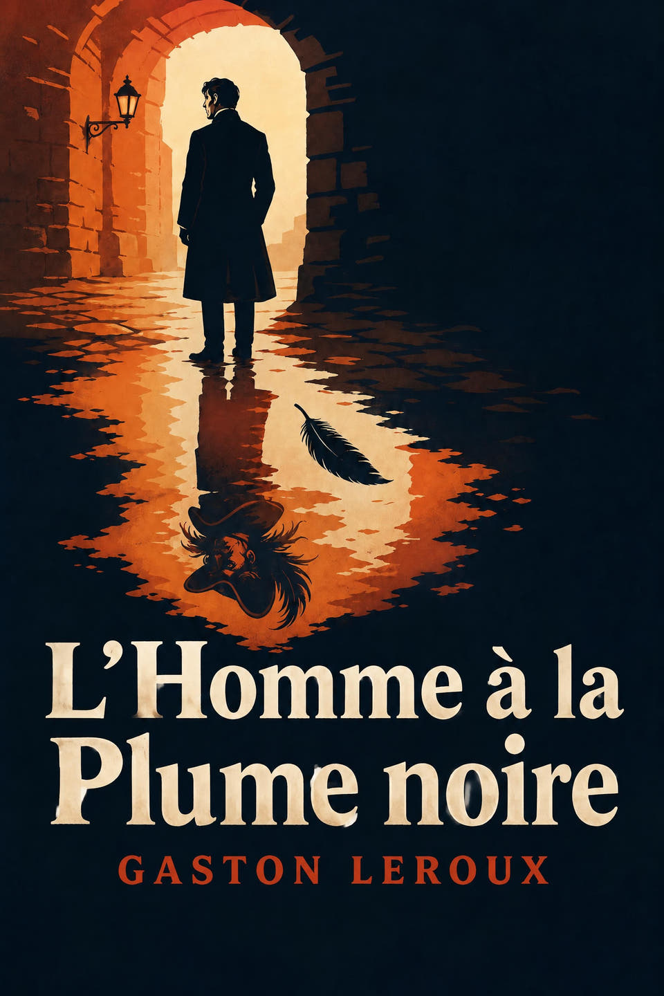 L’Homme à la Plume noire by Gaston Leroux, the cover