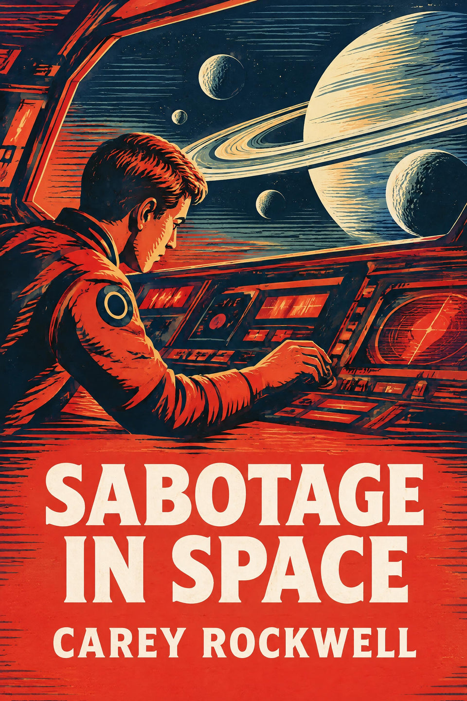 Sabotage in Space by Carey Rockwell, the cover