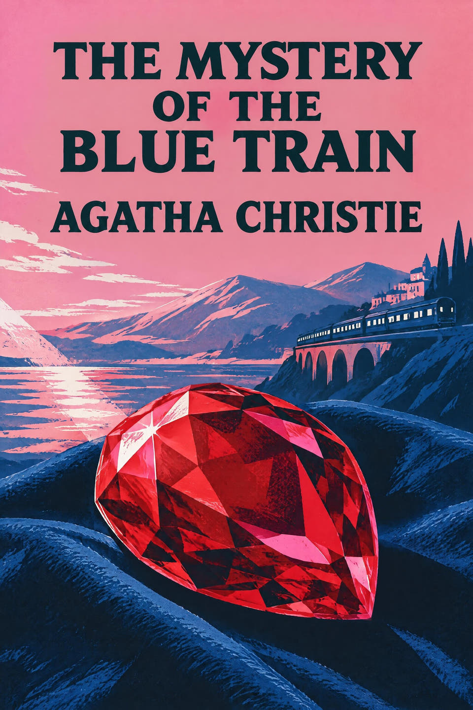 The Mystery of the Blue Train — Large Print by Agatha Christie, the cover
