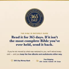 365-day money-back guarantee and free shipping to the USA, Canada, Australia, United Kingdom and Europe